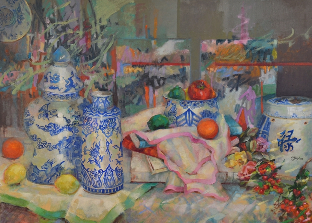 “Homage to Paul Cezanne & Bill Scott”  33x24