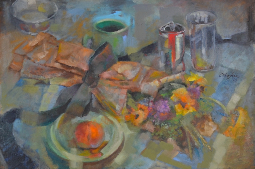 “Brown Bag & Black Ribbon”  24x16