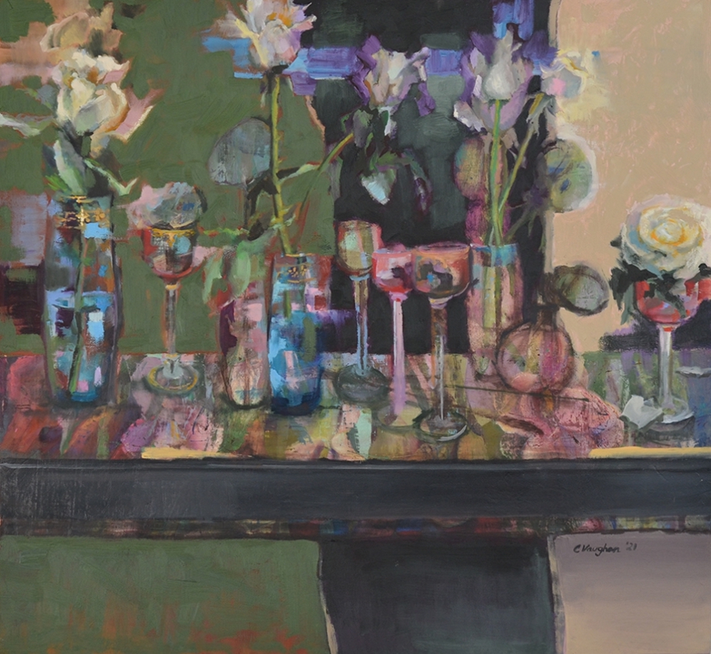 SOLD “Table Top: Impression, Expression”  24x26