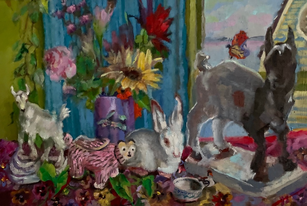 “Priceless Possessions: Pink Precious Pug”  12x20