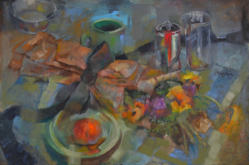 “Brown Bag & Black Ribbon”  24x16