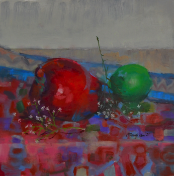 SOLD “Apple & Lime”  12x12