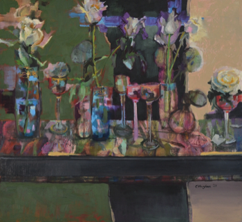 SOLD “Table Top: Impression, Expression”  24x26