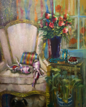 “Camille Doncieux's Drawing Room”  32x40