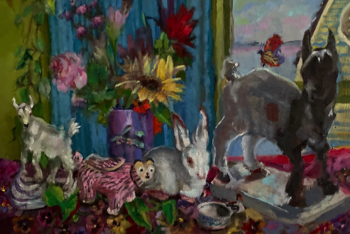 “Priceless Possessions: Pink Precious Pug”  12x20